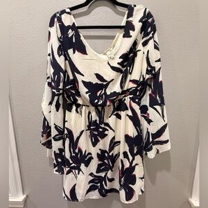 🎀 Stunning Pink Owl Cream Dress w/ Black & Pink Accents – Size L